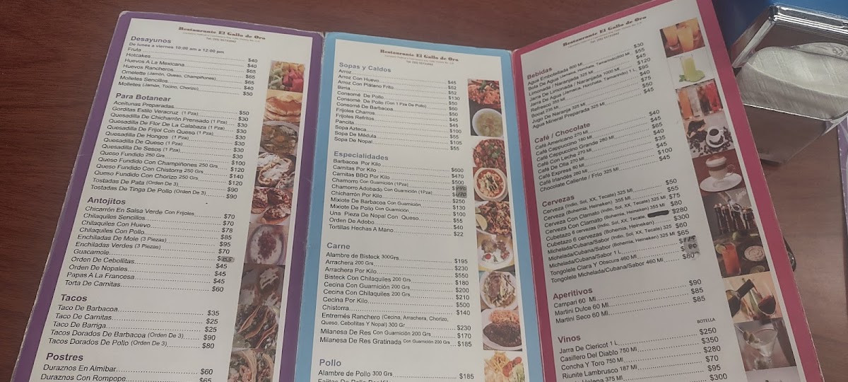 El Gallo De Oro Menu - Image 2
