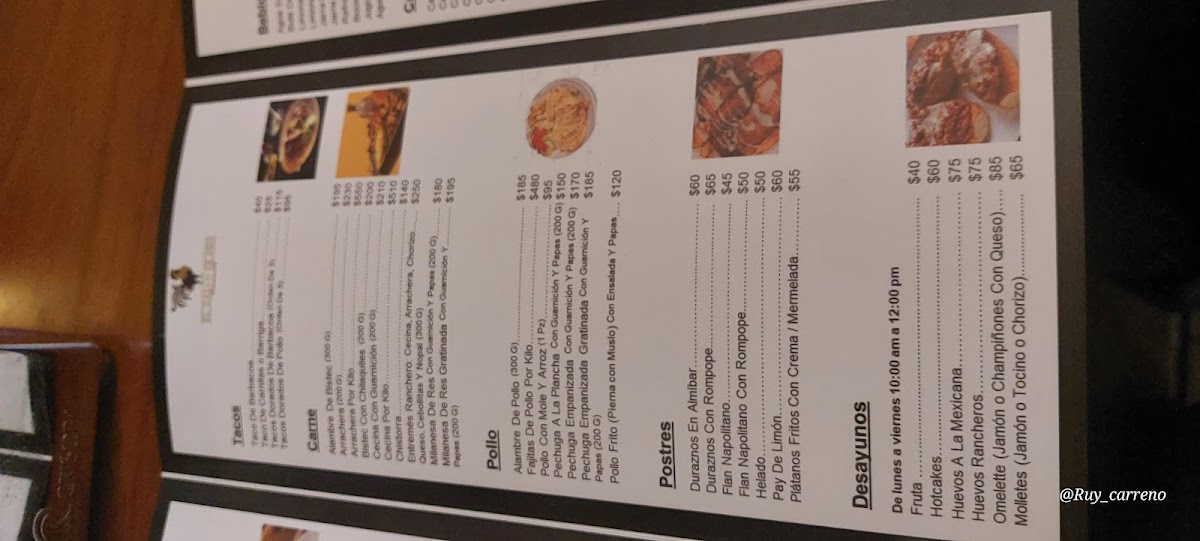 El Gallo De Oro Menu - Image 4