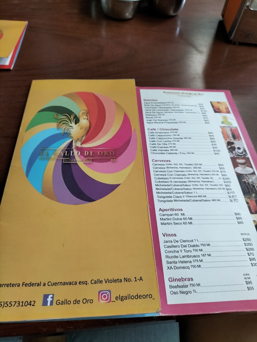 El Gallo De Oro Menu - Image 5