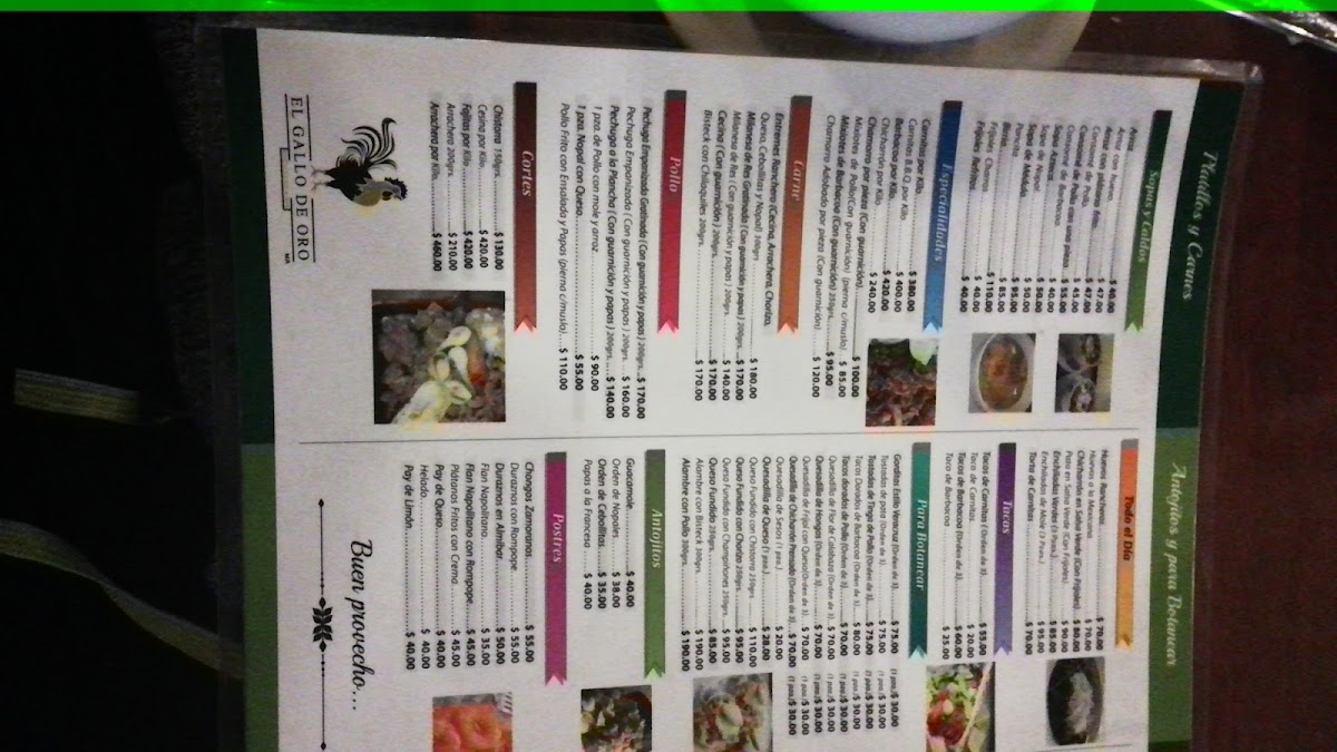 El Gallo De Oro Menu - Image 6